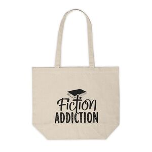 Fiction Addiction Custom Canvas Tote Bag